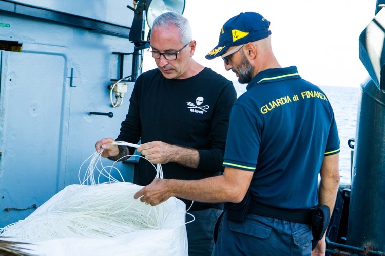 Sea Shepherd Italy Director and Operation Siso Campaign Leader on board the M/V Sam Simon. Photo by Emanuela Giurano/Sea Shepherd.