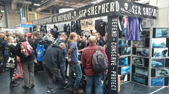 Sea Shepherd stand at DIVE 2014
