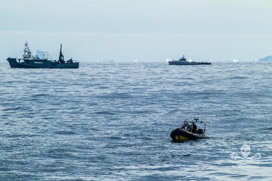 Heli Ops to Land on OW. Photo: Glenn Lockitch / Sea Shepherd Global