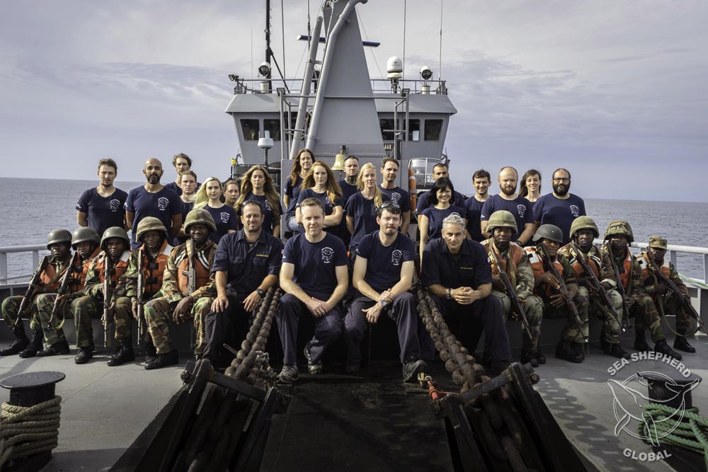 Operation Sola Stella crew. Photo: Sea Shepherd Global/Alejandra Gimeno