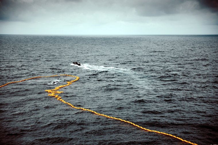 Sea Shepherd's small fast boat the Gemini spots a whale trapped inside a fishing net. Photo by Flavio Gasperini/Sea Shepherd.
