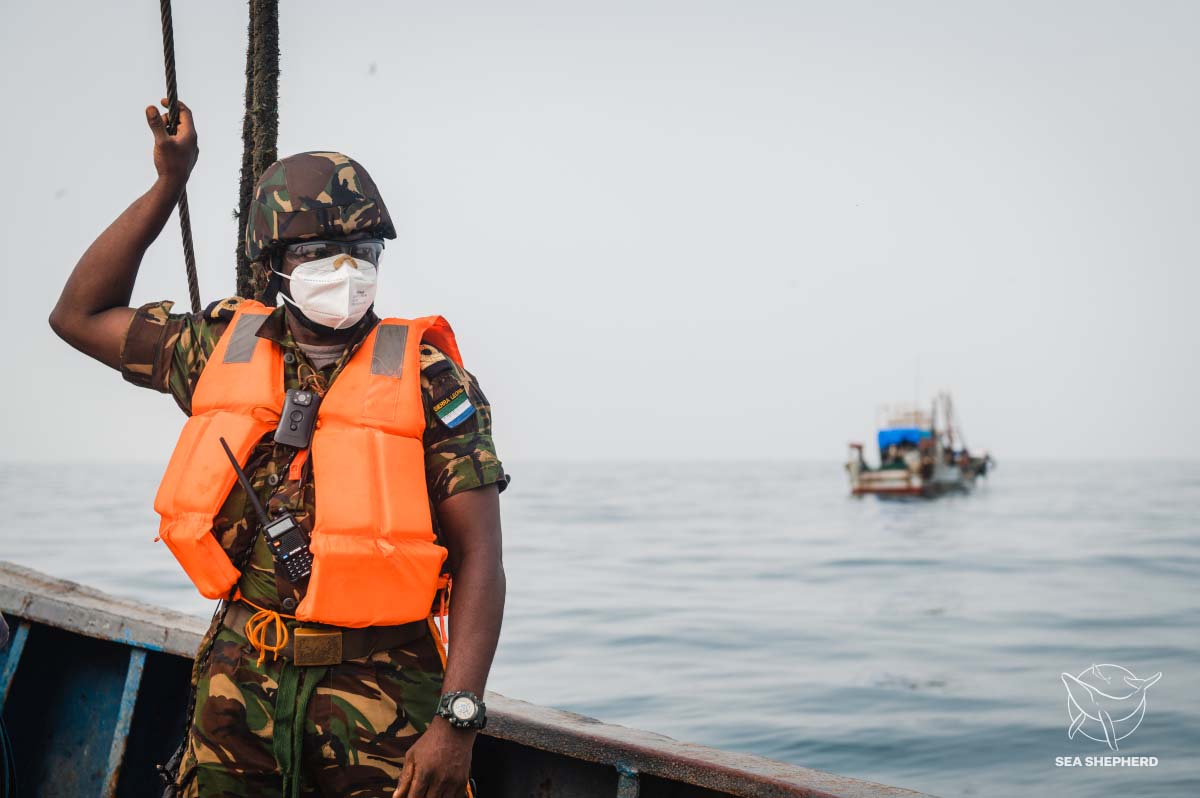 Sierra Leone Navy sailor on board arrested trawler