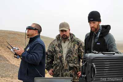 O.R.C.A Force team monitors the UAV systems during test flight